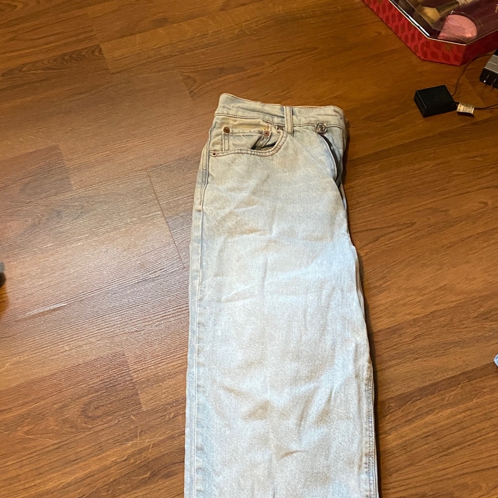 American Eagle Outfitters Light Blue Straight Leg Jeans